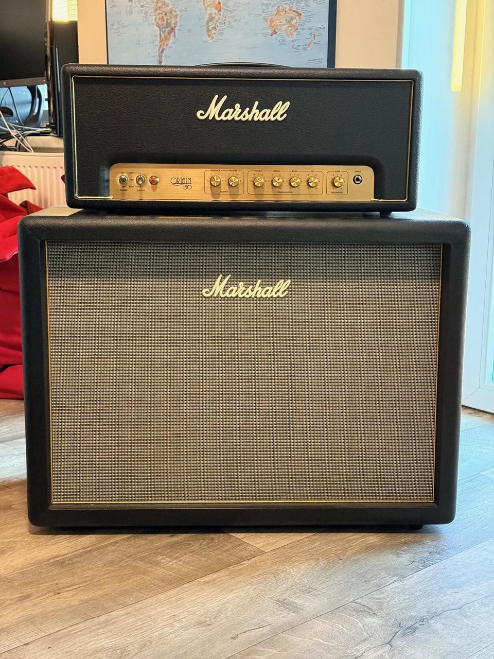 Zesilovač Marshall Origin 50H + Marshall ORI212 - box (sleva
